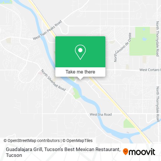 Mapa de Guadalajara Grill, Tucson's Best Mexican Restaurant