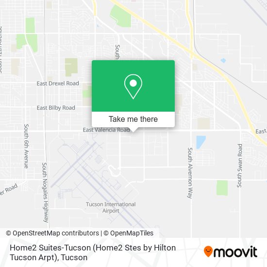 Mapa de Home2 Suites-Tucson (Home2 Stes by Hilton Tucson Arpt)