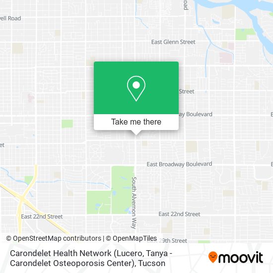 Mapa de Carondelet Health Network (Lucero, Tanya - Carondelet Osteoporosis Center)