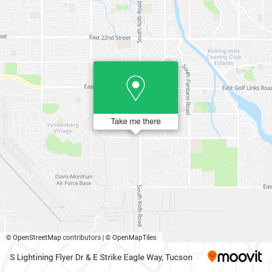 S Lightining Flyer Dr & E Strike Eagle Way map