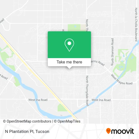 N Plantation Pl map