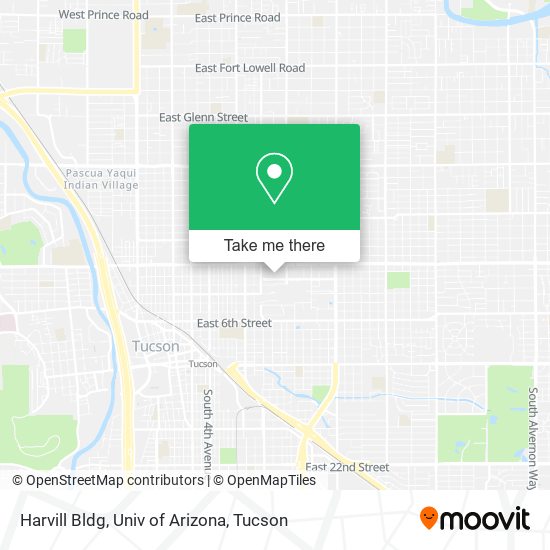 Mapa de Harvill Bldg, Univ of Arizona