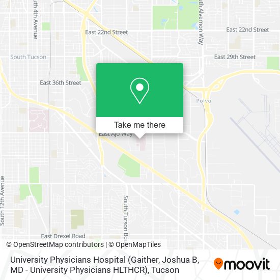 University Physicians Hospital (Gaither, Joshua B, MD - University Physicians HLTHCR) map