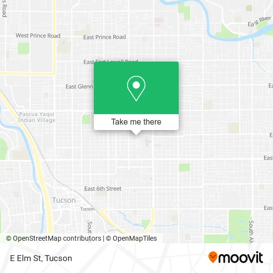 E Elm St map