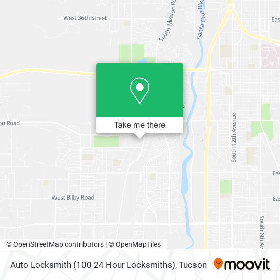 Mapa de Auto Locksmith (100 24 Hour Locksmiths)