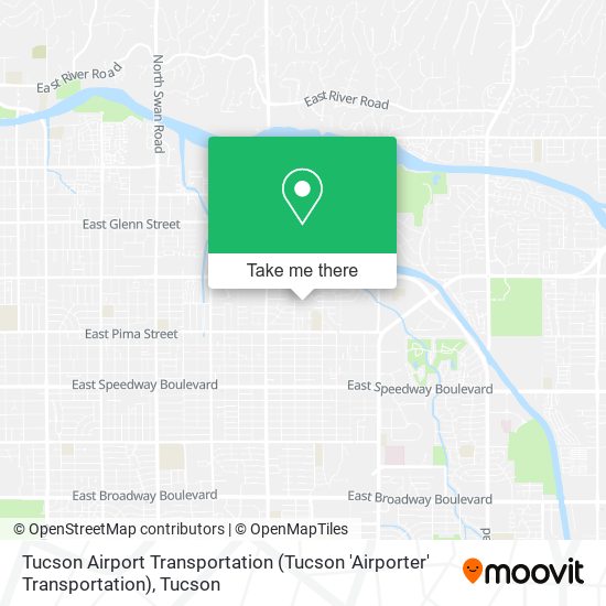 Tucson Airport Transportation (Tucson 'Airporter' Transportation) map