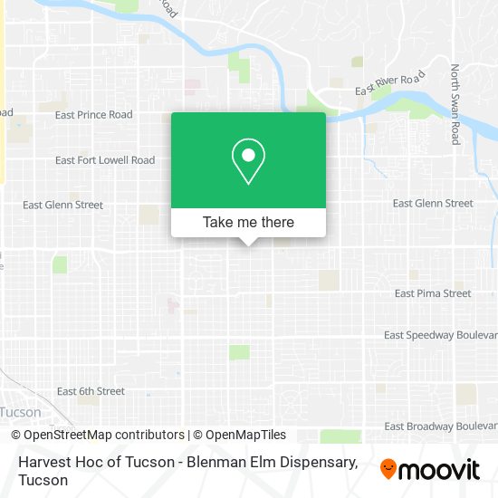 Mapa de Harvest Hoc of Tucson - Blenman Elm Dispensary