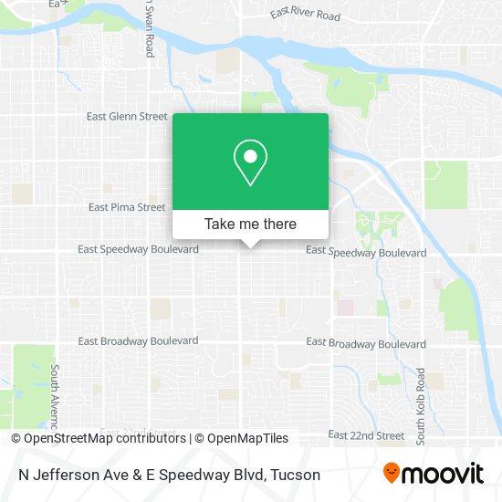 Mapa de N Jefferson Ave & E Speedway Blvd