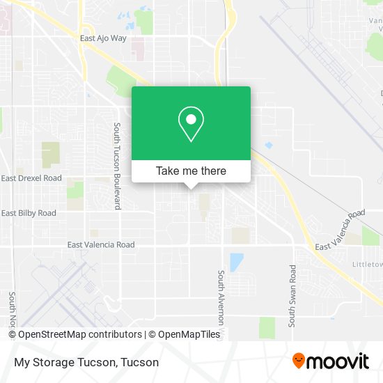 My Storage Tucson map