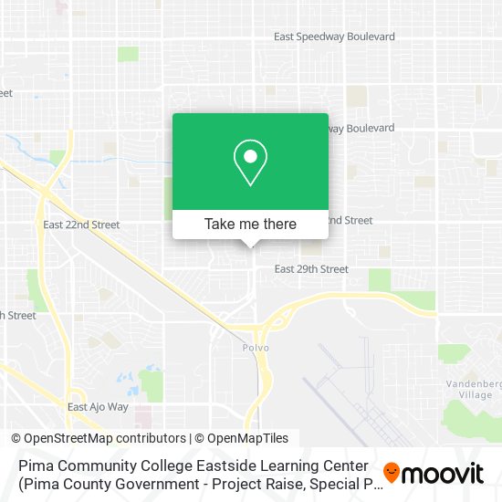 Pima Community College Eastside Learning Center map