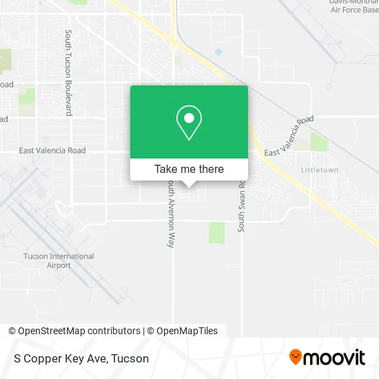 S Copper Key Ave map