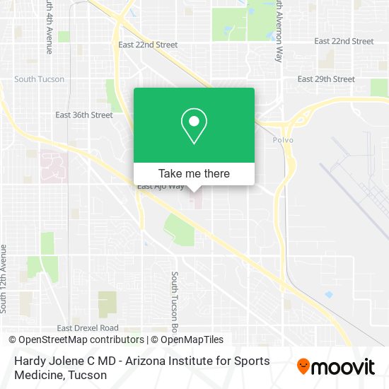 Mapa de Hardy Jolene C MD - Arizona Institute for Sports Medicine