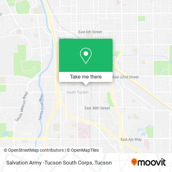 Salvation Army -Tucson South Corps map