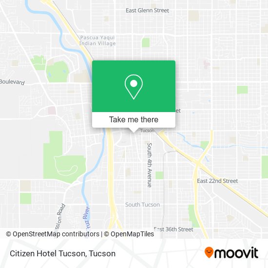 Citizen Hotel Tucson map