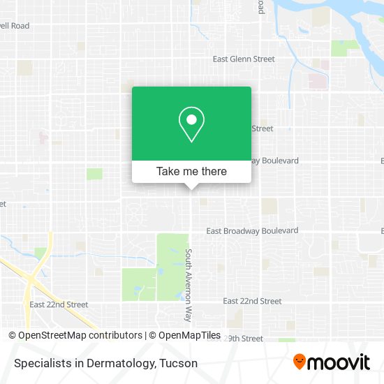 Specialists in Dermatology map