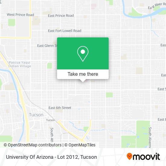 University Of Arizona - Lot 2012 map
