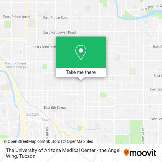 Mapa de The University of Arizona Medical Center - the Angel Wing