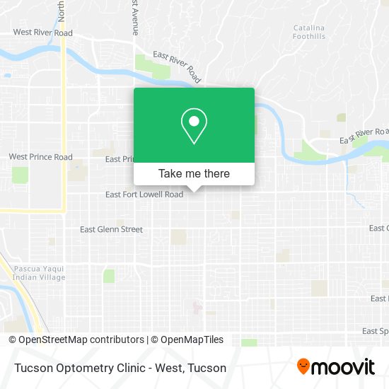 Tucson Optometry Clinic - West map