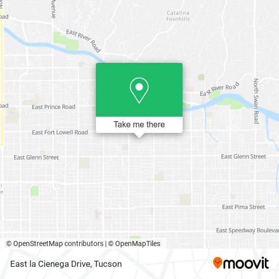 East la Cienega Drive map