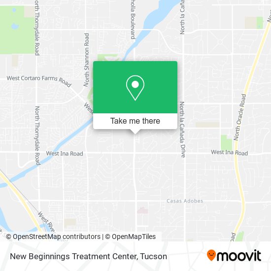 New Beginnings Treatment Center map