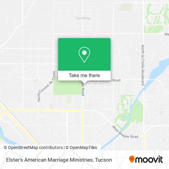 Mapa de Elster's American Marriage Ministries