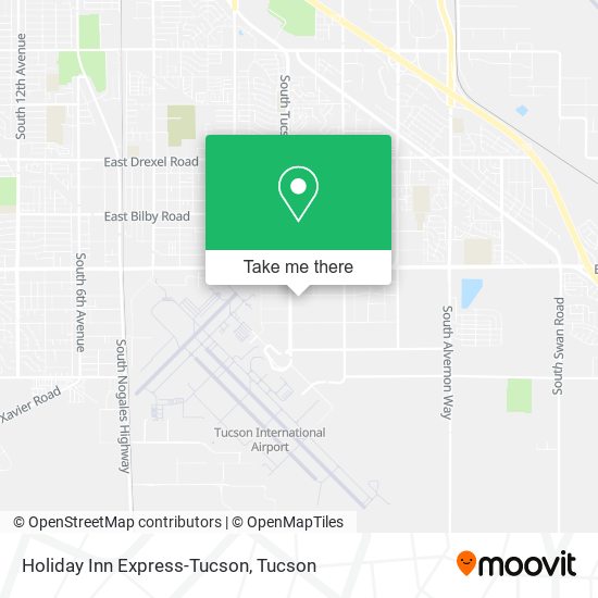 Holiday Inn Express-Tucson map