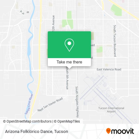 Arizona Folklórico Dance map