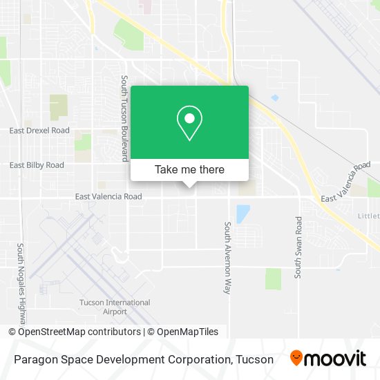 Mapa de Paragon Space Development Corporation