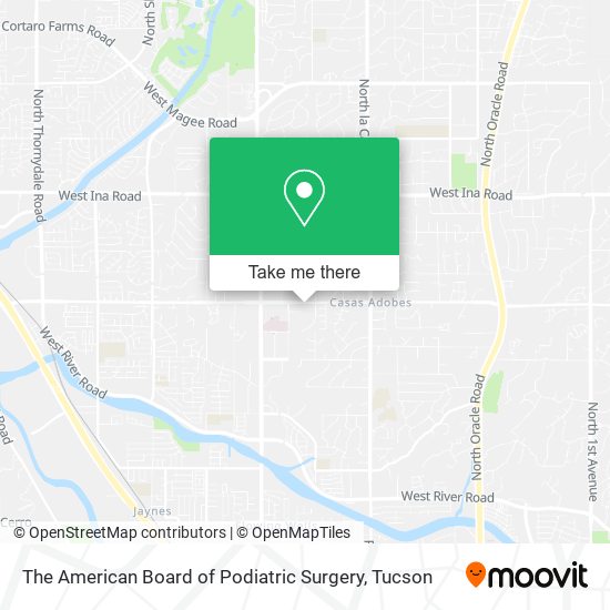 Mapa de The American Board of Podiatric Surgery