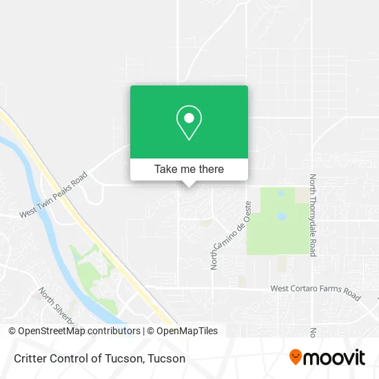 Critter Control of Tucson map