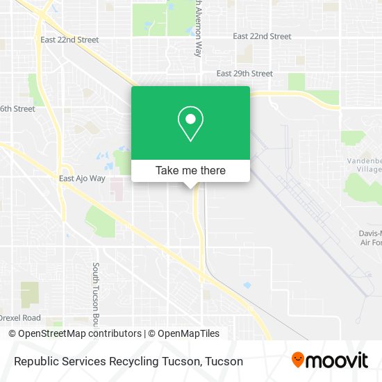 Mapa de Republic Services Recycling Tucson