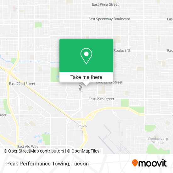 Peak Performance Towing map