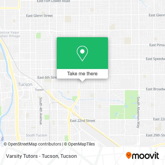 Varsity Tutors - Tucson map