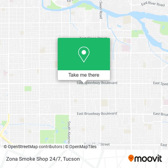 Mapa de Zona Smoke Shop 24/7