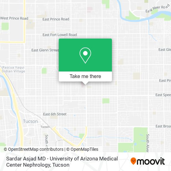 Sardar Asjad MD - University of Arizona Medical Center Nephrology map