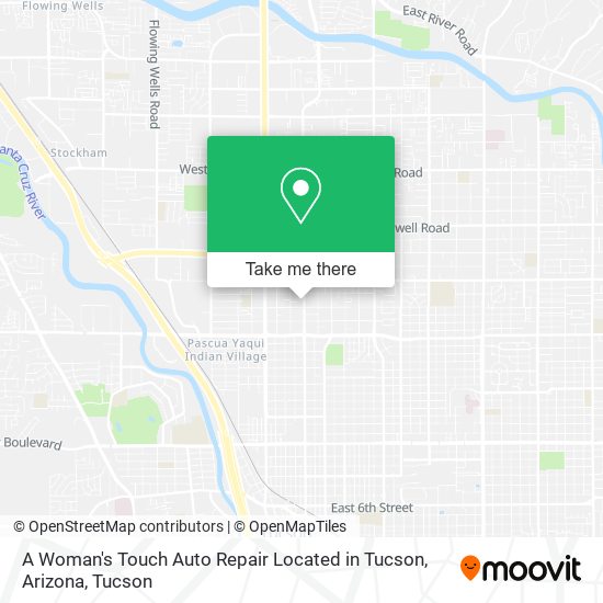 Mapa de A Woman's Touch Auto Repair Located in Tucson, Arizona