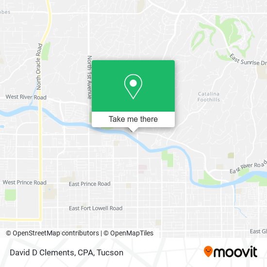 David D Clements, CPA map