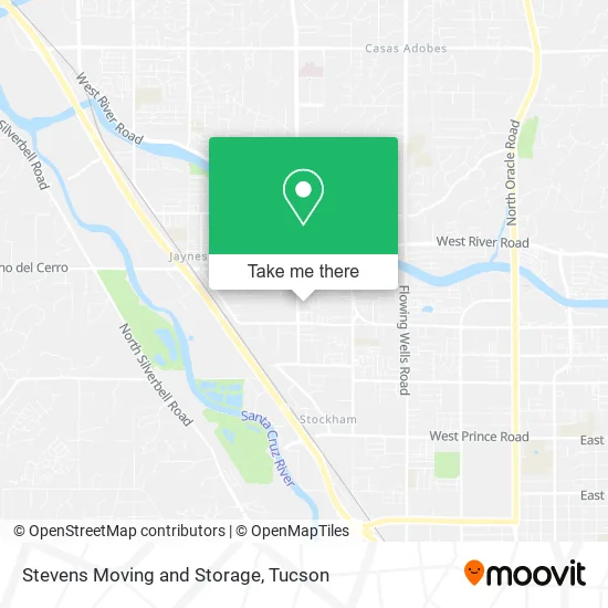 Stevens Moving and Storage map