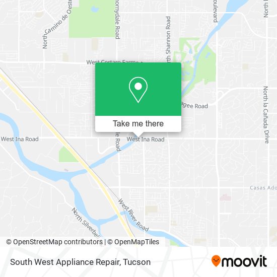 South West Appliance Repair map