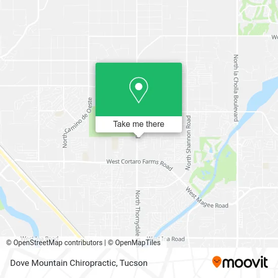 Dove Mountain Chiropractic map