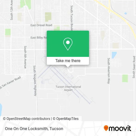 One On One Locksmith map
