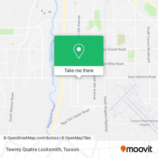 Tewnty Quatre Locksmith map