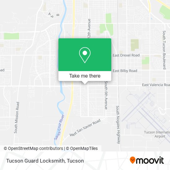 Mapa de Tucson Guard Locksmith