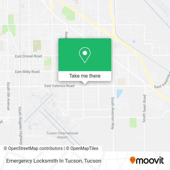 Emergency Locksmith In Tucson map