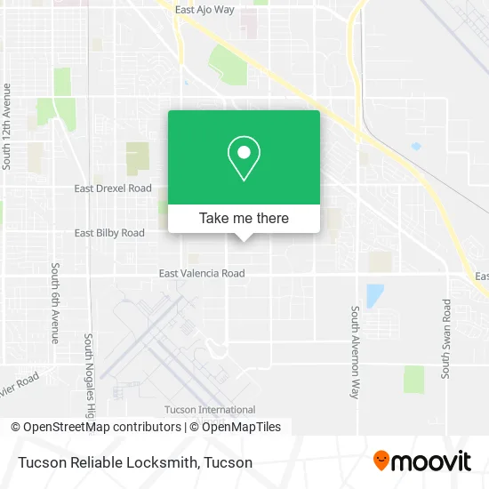 Tucson Reliable Locksmith map