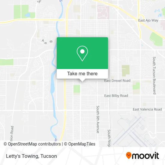 Letty's Towing map