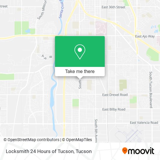 Mapa de Locksmith 24 Hours of Tucson