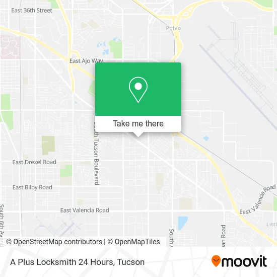 A Plus Locksmith 24 Hours map
