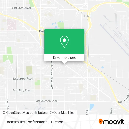 Locksmiths Professional map