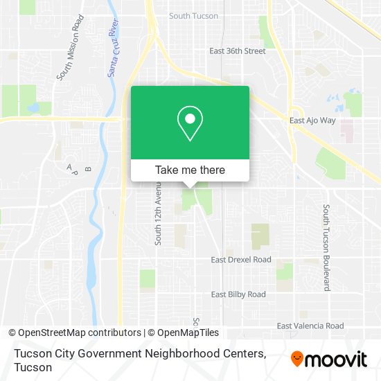 Tucson City Government Neighborhood Centers map